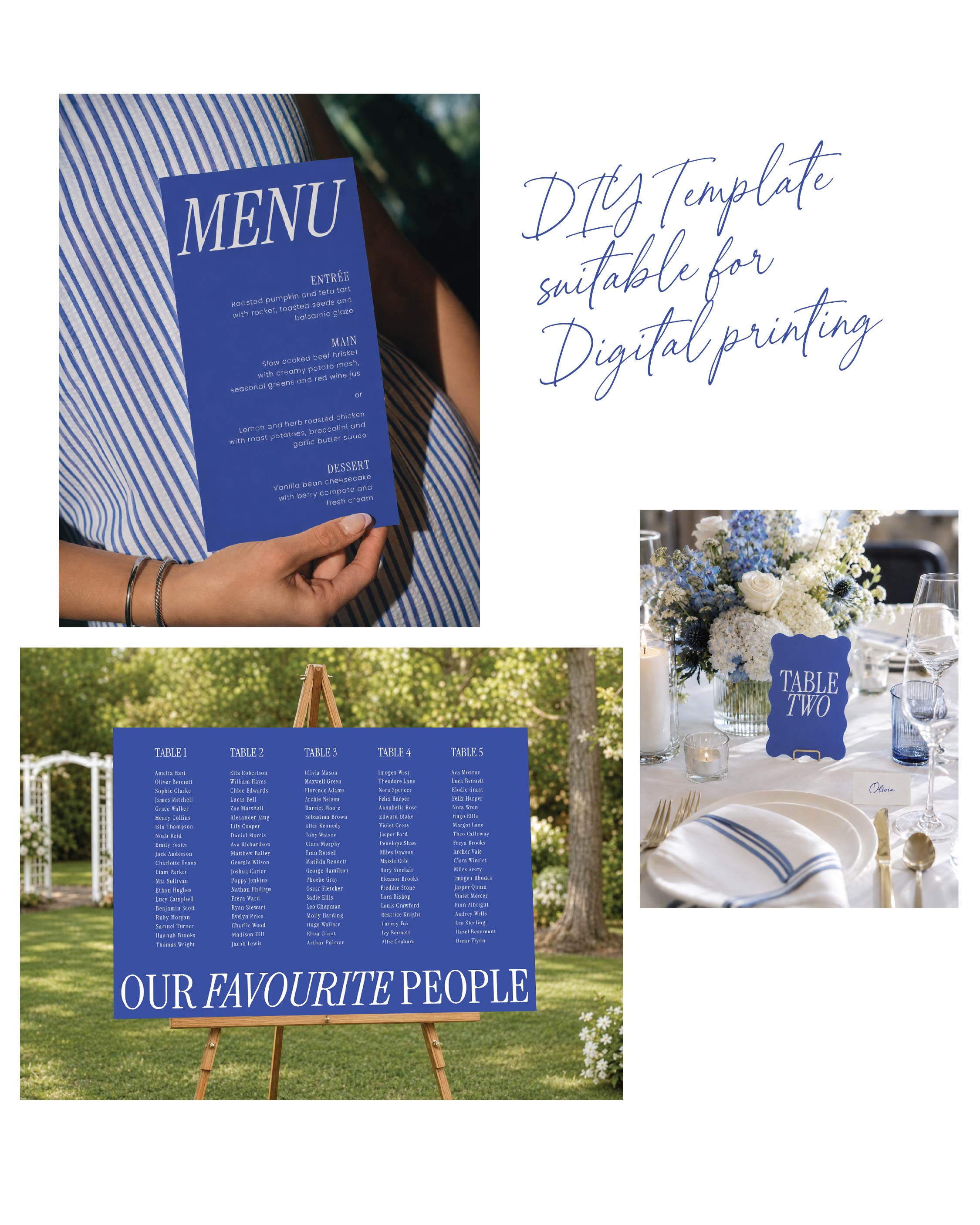 The Capri Suite | Editable Canva Wedding Stationery Template