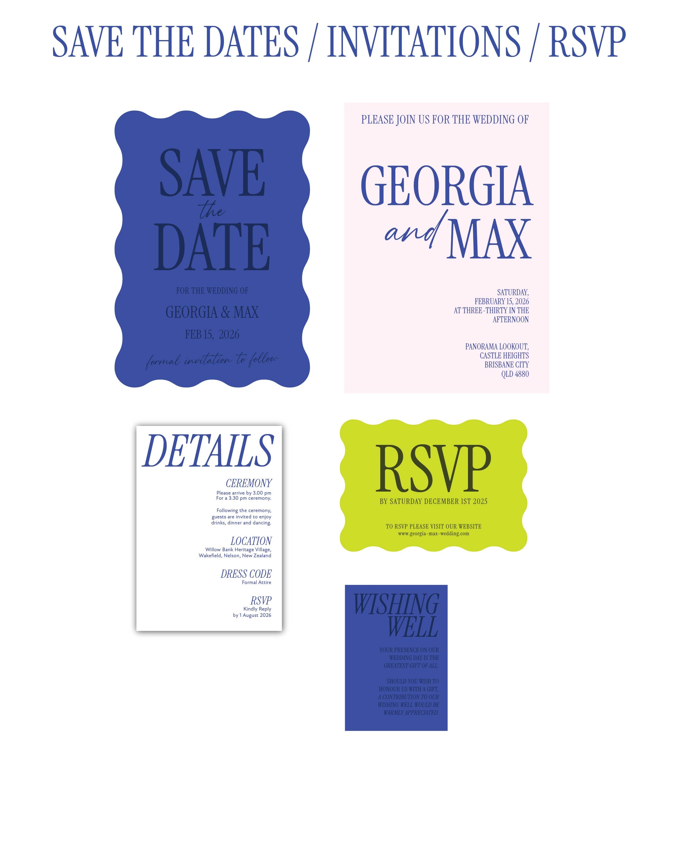 The Capri Suite | Editable Canva Wedding Stationery Template
