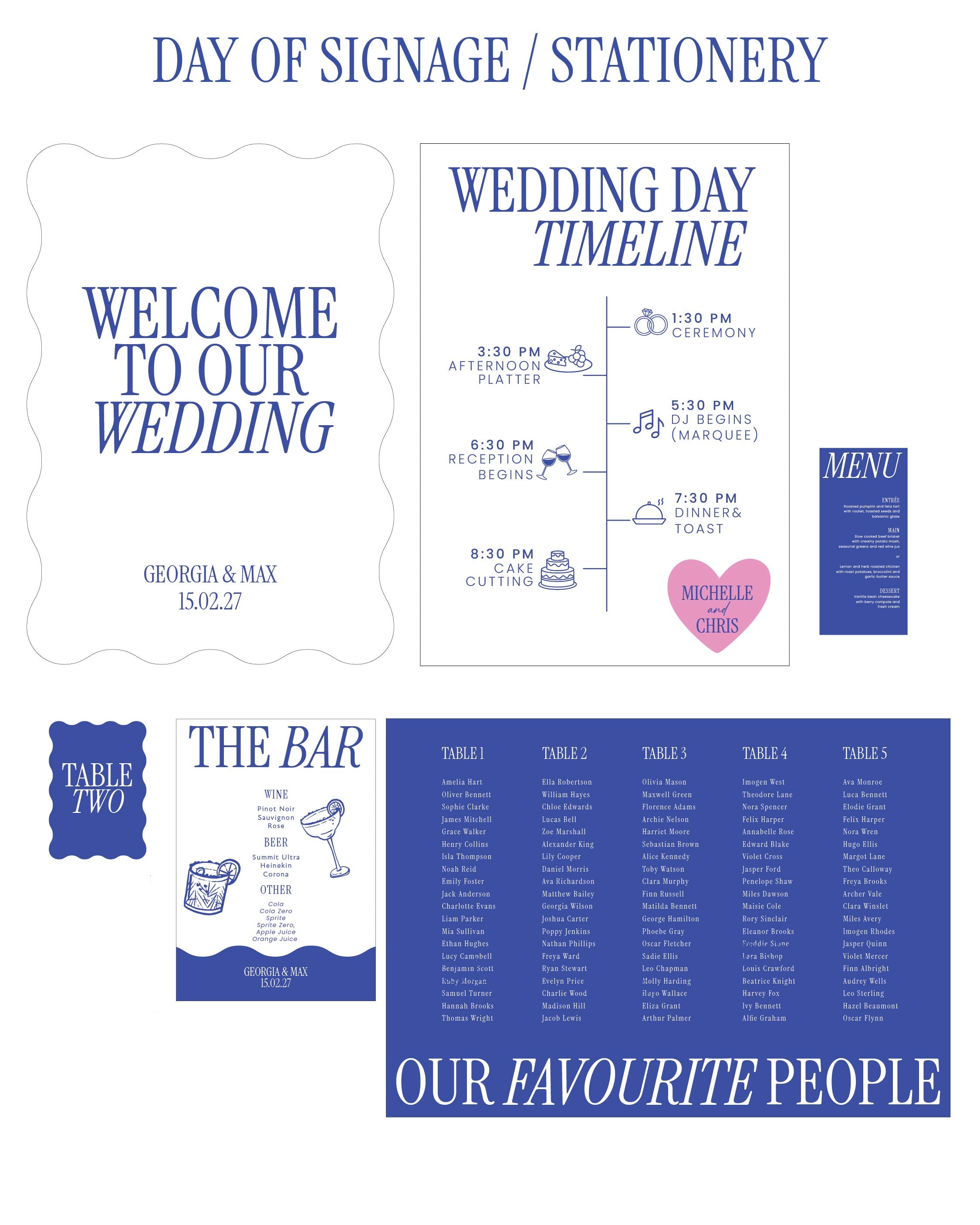 The Capri Suite | Editable Canva Wedding Stationery Template