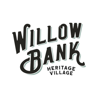 Logo of Willow Bank Heritage Village with black text on a white background